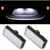 2 stuks DC12V/1.5 W/6000K/100LM auto LED License Plate licht 18LEDs SMD-3528 lampen voor Lexus (wit licht)