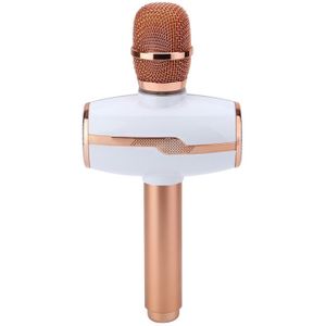 H9 hoog geluid kwaliteit Handheld KTV Karaoke opname kleurrijke RGB neonlichten Bluetooth Wireless condensatormicrofoon voor Notebook  PC  spreker  hoofdtelefoon  iPad  iPhone  Galaxy  Huawei  Xiaomi  LG  HTC en andere Smart Phones (Rose Gold)