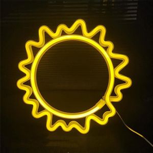 Neon LED Modellering Lamp Decoratie Nachtlampje  Stijl: Geel Licht Zon