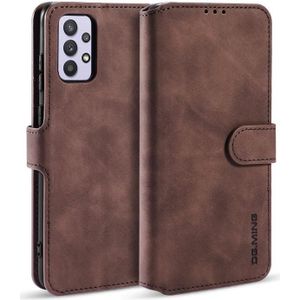 Voor de Samsung Galaxy A32 5G DG. MING Retro Oil Side Horizontale Flip Leather Case met Holder & Card Slots & Wallet(koffie)