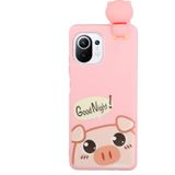 Voor Xiaomi MI 11 Schokbestendig Cartoon TPU-telefooncase (schattig varken)