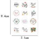 50 PC'S BEDANKT Sealing Sticker 12 Dank u ronde verzegeling Sticker (Thankyou Stickers (1 vel van 12))