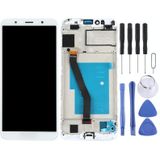 LCD-scherm en digitizer volledige montage met frame voor Huawei Y6 (2018)(wit)