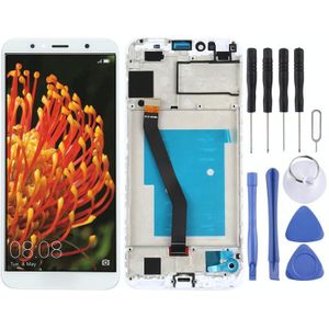 LCD-scherm en digitizer volledige montage met frame voor Huawei Y6 (2018)(wit)