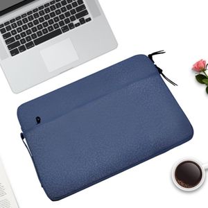 Diamond patroon draagbare waterdichte Sleeve Case dubbele rits aktetas Laptop draagtas voor 11-12 inch laptops (donkerblauw)
