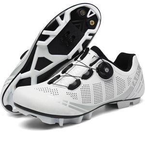 T27 Cycling Ademende Power-Assisted Mountain Bicycle Shoes  Size: 44 (Mountain-White)