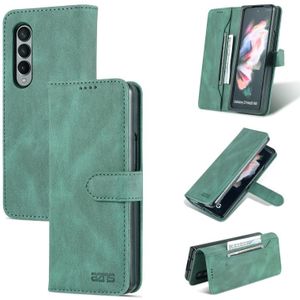 For Samsung Galaxy Z Fold3 5G AZNS Dream II Skin Feel PU+TPU Horizontal Flip PU Phone Case(Green)