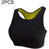 2 stks Neopreen Dames Sport Body Shaping Vest Corset  Grootte: M (Black)