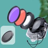 RUIGPRO voor GoPro HERO8 Professional 58mm 16X Macro Lens + Rood/Paars Duiklens Duikfilterkits met filteradapterring & lensdop