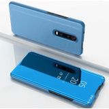 Voor Xiaomi Redmi 8 plated spiegel horizontale Flip lederen cover met stand mobiele telefoon holster (blauw)