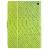 Voor Amazon Kindle Fire HD 8 2020 Solid Color Crocodile Texture Leather Smart Tablet Case(Groen)