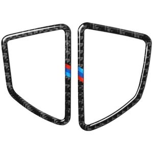 2 in 1 Car Carbon Fiber Tricolor Dashboard Air Outlet Decoratieve Sticker voor BMW E70 X5 / E71 X6 2008-2013  Left Drive