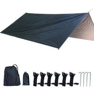 Outdoor Camping Levert Multifunctionele Camping Parasol Waterdichte En Vochtbestendige Mat Ultra-Light Sky Grootte: 300 x 300cm (Zwart)