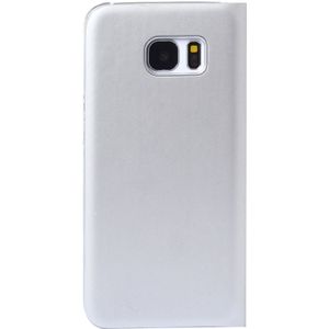 Voor Samsung Galaxy S7 Edge / G935 horizontaal flip lederen hoesje met opbergruimte voor pinpassen wit/grijs
