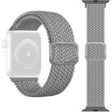 Gesp gevlochten elastische band horlogeband voor Apple Watch Series 6 & SE & & 5 & 4 40mm / 3 & 2 & 1 38mm (romig wit)