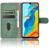 Voor Huawei P30 Lite / nova 4e Solid Color Skin Feel Magnetic Buckle Horizontale Flip Kalf Texture PU Lederen case met Holder & Card Slots & Wallet(Groen)