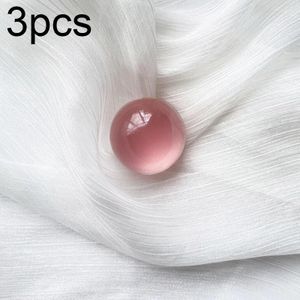 3 stks Transparante Effen Kleur Telefoon Airbag Epoxy Crystal Ball Telescopische Ring Houder (Roze)