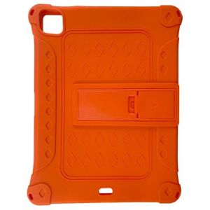 All-inclusive Silicone Shockproof Case met Houder voor iPad Pro 11 2021/2020 / Air 2020 10.9 (Oranje)