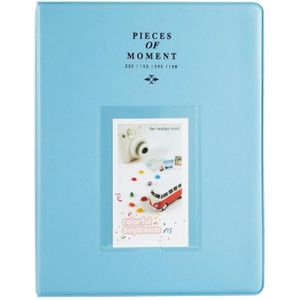 128 Pockets Fotoboek Album Naam Kaarthouder voor Fujifilm Instax Mini 8 / 7s / 70/50 / 50s / 90 (Sky Blue)