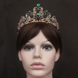 Crystal bruiloft kroon bruid kroon hoofdband accessoires haar juwelen ornamenten (Rose goud roze)