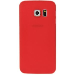 Samsung Galaxy S6 Edge transparant ultra-dun 0.3mm Polycarbonaat back cover Hoesje (rood)