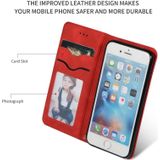 Retro huid voelen Business magnetische horizontale Flip lederen case voor iPhone 6S plus & 6 plus (rood)