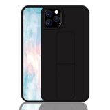 Voor iPhone 11 Pro Shockproof PC + TPU Beschermhoes met polsband & houder(zwart)