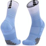 Verdikte High-Top Sports Sokken Antislip Mid-Tube Sokken  Grootte: Gratis grootte (Sky-Blue White)