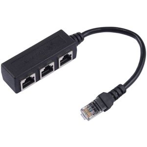 1 tot en met 3 Socket LAN Ethernet netwerk RJ45 Plug Splitter Extender