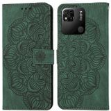 Voor Xiaomi Redmi 10c Mandala relif lederen telefoonhoesje