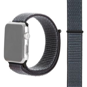 Eenvoudige mode nylon horlogebandje voor Apple Watch serie 5 & 4 44mm/3 & 2 & 1 42mm  met magische stok (Space Grey)