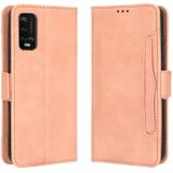For Wiko Power U20 / U10 Skin Feel Calf Texture Card Slots Leather Phone Case(Pink)