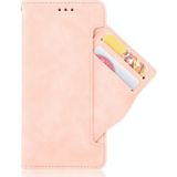 For Wiko Power U20 / U10 Skin Feel Calf Texture Card Slots Leather Phone Case(Pink)