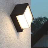 16cm vierkante vorm 10W 3000K patio veranda tuin licht buiten IP54 waterdicht LED wand lamp