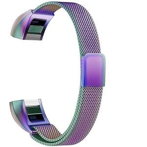 RVS magneet polsband voor FITBIT Alta  grootte: klein  130-170mm (iriserende)