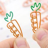 5 stuks Creative kawaii wortel vormige metalen Paper clip Bookmark briefpapier school kantoor aanbod