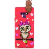 Voor Galaxy Note 9 schokbestendige cartoon TPU beschermhoes (rode uil)