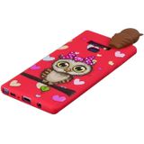 Voor Galaxy Note 9 schokbestendige cartoon TPU beschermhoes (rode uil)