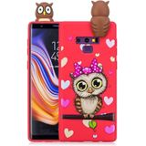 Voor Galaxy Note 9 schokbestendige cartoon TPU beschermhoes (rode uil)