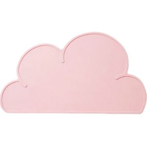 Kinderen wolk siliconen placemat waterdicht milieubescherming student placemat  kleur: donker roze