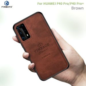 Voor Huawei P40 pro / P40pro+ PINWUYO Zun Series PC + TPU + Skin Waterproof en Anti-fall All-inclusive Protective Shell(Brown)