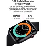 T500+ 1 75 inch IPS-scherm IP67 Waterdicht Smart Watch  ondersteuning slaapmonitor / hartslagmeter / Bluetooth-gesprek  Style:Sport Button Strap(Zwart)