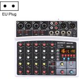 BMG-06D 6-kanaals Live Mixer Mobiele telefoon Bluetooth Sound Card Digital 16DSP Reverb Effect  EU-plug