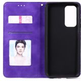 Voor Xiaomi Mi 10T Pro 5G / Mi 10T 5G / Redmi K30s Lucky Flowers Embossing Pattern Magnetic Horizontal Flip Leather Case with Holder & Card Slots(Purple)