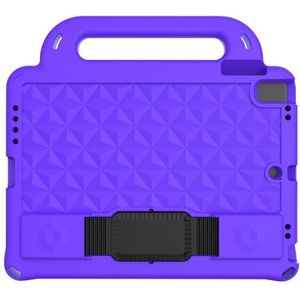 Diamond Series Eva Anti-Fall Shockproof Mouw Beschermende Shell Case met Houder & Strap voor iPad Air / Air 2 / PRO 9.7 / 9.7 2017/2018 (Paars)