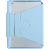 Voor iPad 2022 360 Rotatie Acryl Transparant Bluetooth Toetsenbord Lederen Hoes Met Touch Control(Blauw)