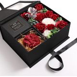 Creatieve Valentine dag gift zeep bloem Rose Gift Box souvenir (rood)