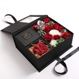 Creatieve Valentine dag gift zeep bloem Rose Gift Box souvenir (rood)
