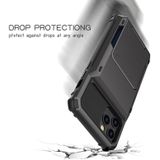 Voor iPhone 12 Pro Max Krasbestendige schokbestendige Heavy Duty Rugged Armor Beschermhoes met kaart Solt(Groen)