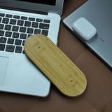 2 in 1 Multifunctionele Wood Wireless Charging Wireless Charger voor iPhone & Iwatch & Airpods (Light Wood)